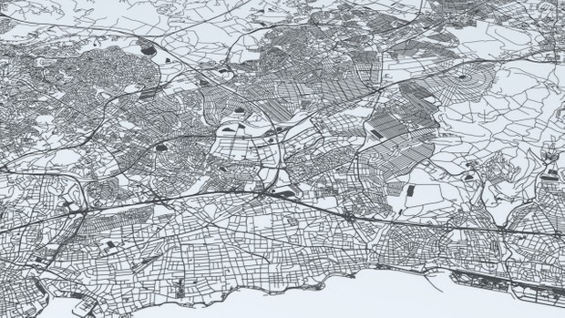 Istanbul Road Network and Streets Architectural 3D model