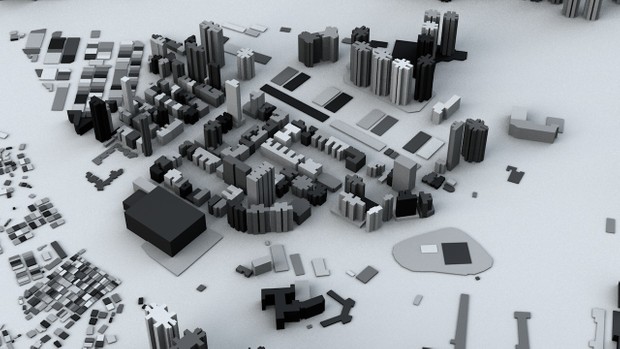 Hong Kong 18 Districts Streets and Buildings Architectural 3D Model