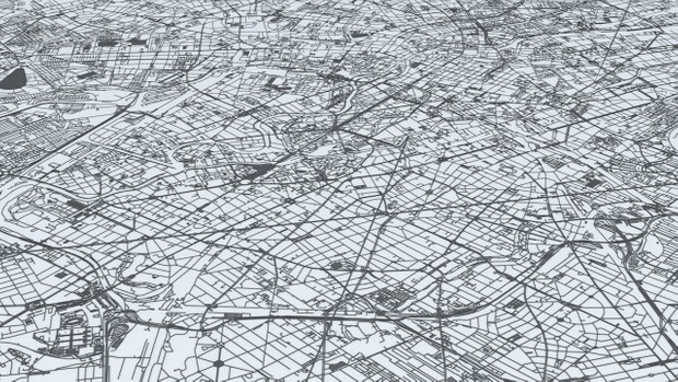 Berlin Road Network and Streets Architectural 3D model