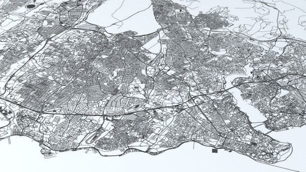 Istanbul Road Network and Streets Architectural 3D model