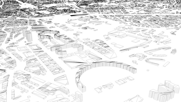 Montpellier Streets and Buildings Architectural 3D Model