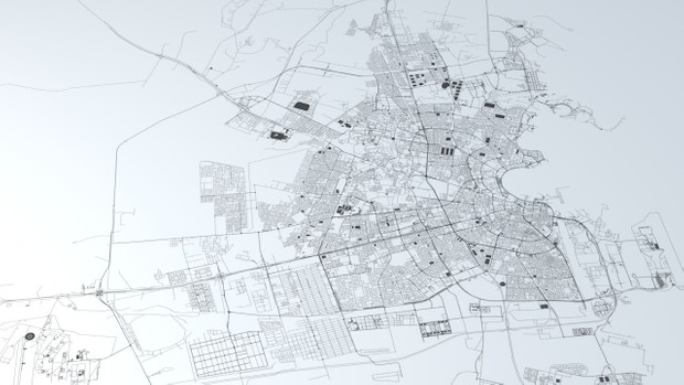Doha Road Network and Streets Architectural 3D model