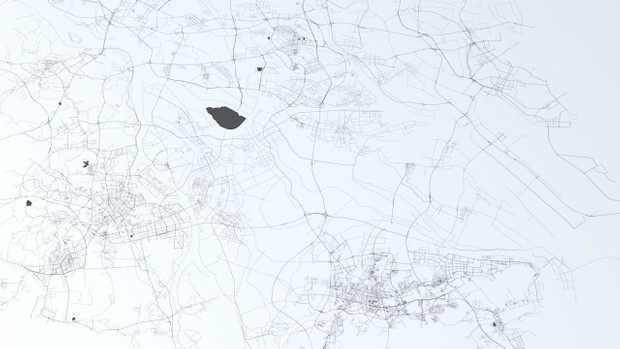 Guangzhou Road Network and Streets Architectural 3D model