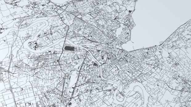 Geneva Road Network and Streets Architectural 3D model