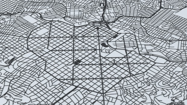 Belo Horizonte Road Network and Streets Architectural 3D model