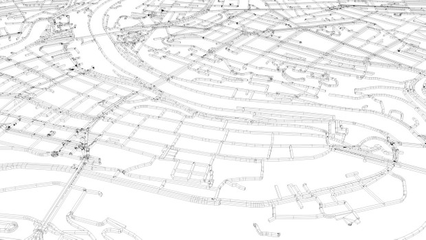 Bern Road Network and Streets Architectural 3D model