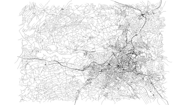 Bern Road Network and Streets Architectural 3D model
