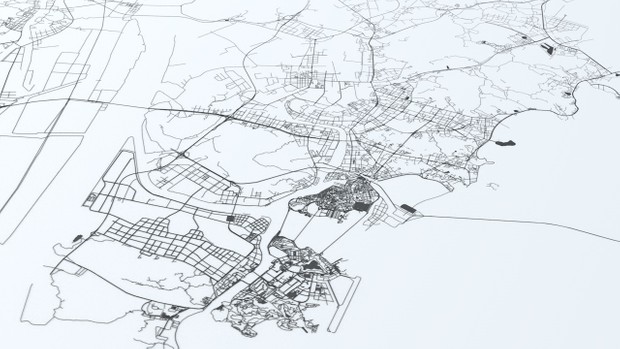 Guangzhou Road Network and Streets Architectural 3D model