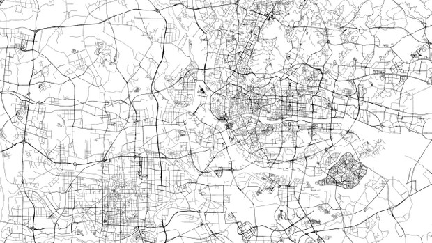 Guangzhou Road Network and Streets Architectural 3D model