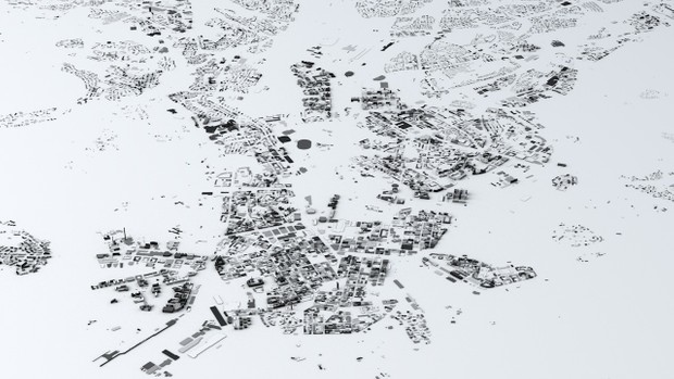 Helsinki Streets and Buildings Architectural 3D Model