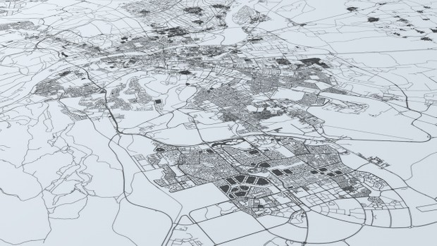 Cairo Road Network and Streets Architectural 3D model