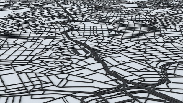 Belo Horizonte Road Network and Streets Architectural 3D model