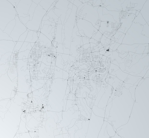 Chongquing Road Network and Streets Architectural 3D model