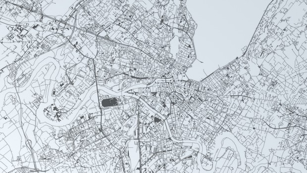 Geneva Road Network and Streets Architectural 3D model