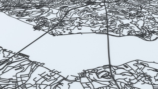 Istanbul Road Network and Streets Architectural 3D model