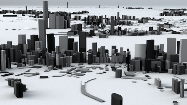 Hong Kong 18 Districts Streets and Buildings Architectural 3D Model