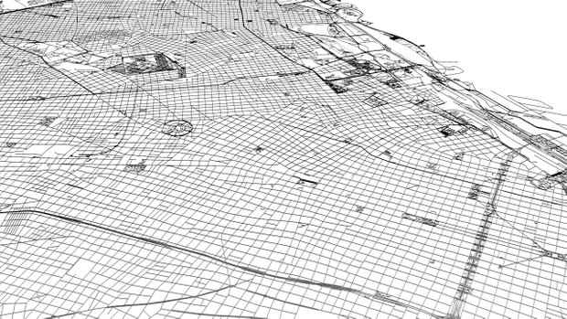 Buenos Aires Road Network and Streets Architectural 3D model