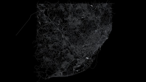 Barcelona Road Network and Streets Architectural 3D model