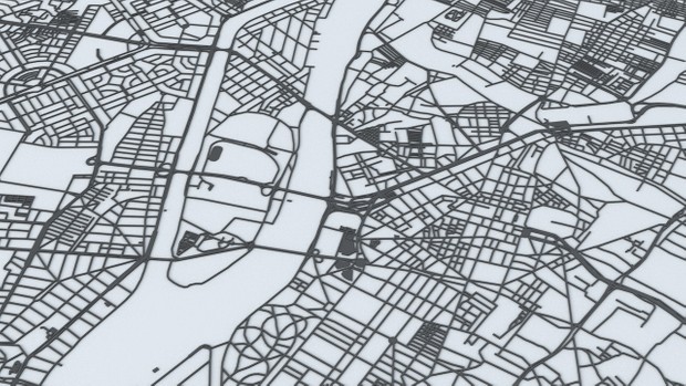 Cairo Road Network and Streets Architectural 3D model