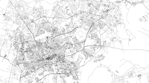 Ho Chi Minh Road Network and Streets Architectural 3D model