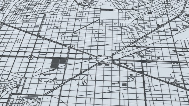 Barcelona Road Network and Streets Architectural 3D model