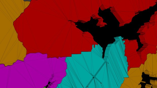 Hong Kong 18 Districts Geographical 3D Model