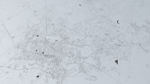 Ho Chi Minh Road Network and Streets Architectural 3D model
