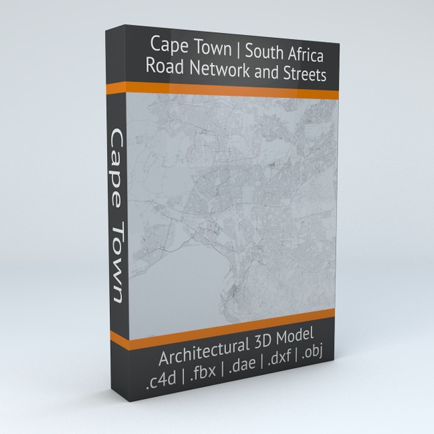 Cape Town Road Network and Streets Architectural 3D model