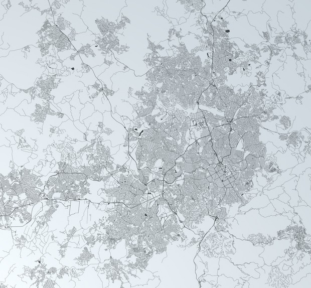 Belo Horizonte Road Network and Streets Architectural 3D model