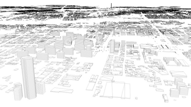 Warsaw Streets and Buildings Architectural 3D Model
