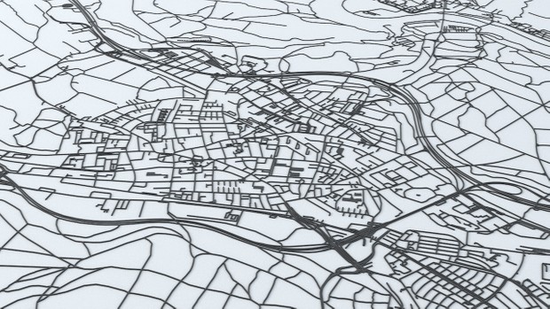 Bern Road Network and Streets Architectural 3D model