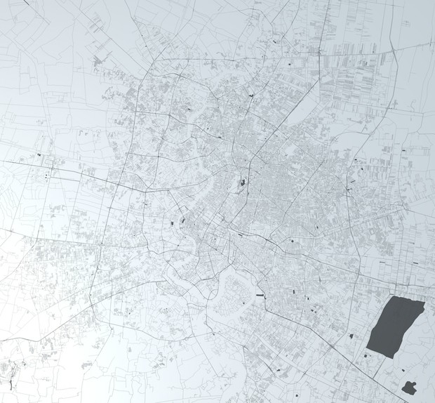 Bangkok Road Network and Streets Architectural 3D model