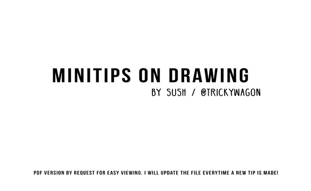Minitips on Drawing