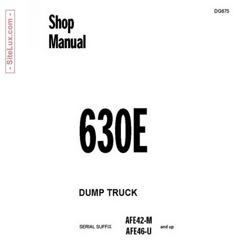 Komatsu 630E Dump Truck Shop Manual - DG675