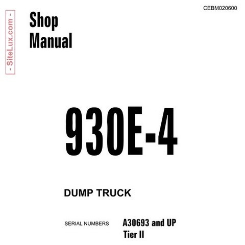 Komatsu 930E-4 Dump Truck Shop Manual - CEBM020600