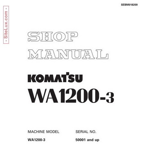 Komatsu WA1200-3 Wheel Loader (50001-up) Shop Manual - SEBM018209