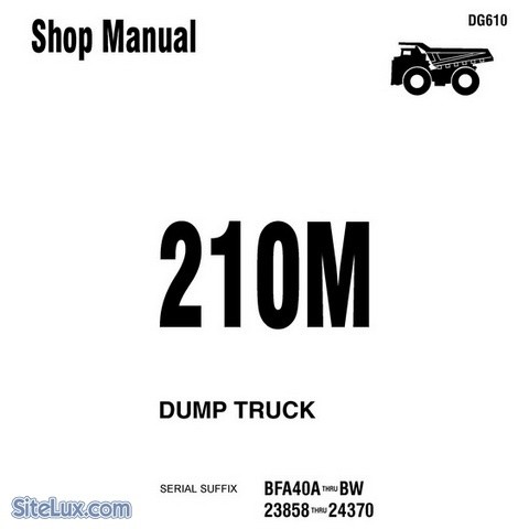 Komatsu 210M Dump Truck Shop Manual - DG610
