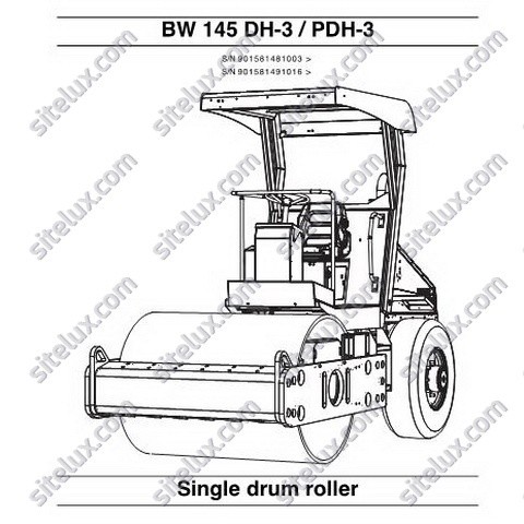 Bomag BW 145 DH-3/PDH-3 Single Drum Roller Repair Instructions