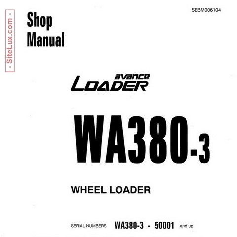 Komatsu WA380-3 Wheel Loader (50001 and up) Shop Manual - SEBM006104