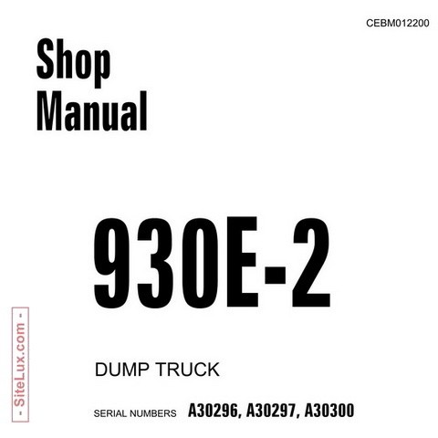 Komatsu 930E-2 Dump Truck Shop Manual - CEBM012200