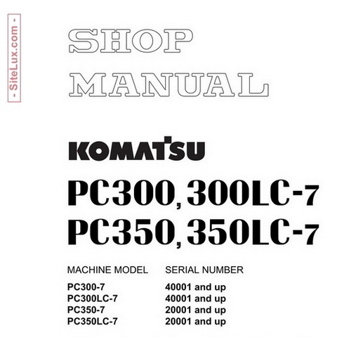 komatsu pc300 7 pc300lc 7 pc350 7 pc350lc 7 hydraul
