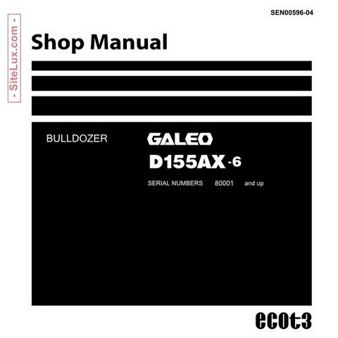 Komatsu D155AX-6 Bulldozer (80001 and up) Shop Manual - SEN00596-04