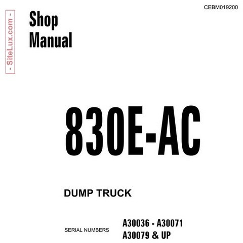 Komatsu 830E-AC Dump Truck Shop Manual - CEBM019200