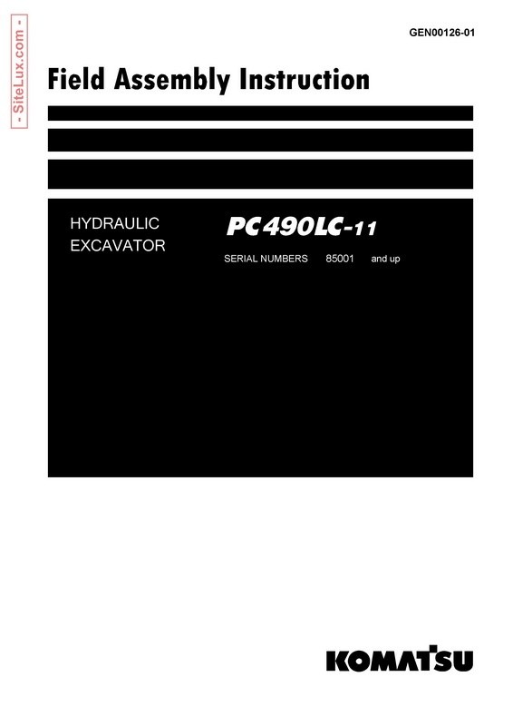 Komatsu PC490LC-11 Hydraulic Excavator (SN 85001 and up) FAI Manual - GEN00126-01