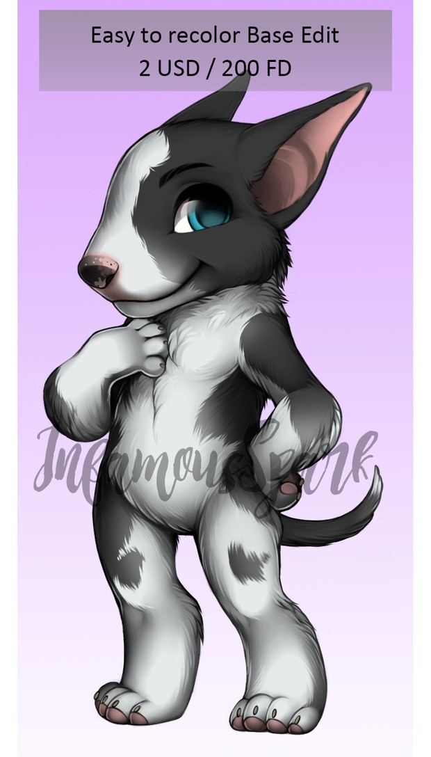 Bullterrier - Easy to recolor Furvilla Base