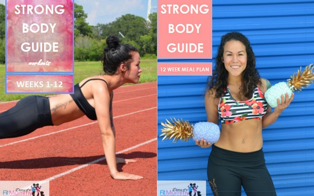 Strong Body Guide: 12 Week Home Workout Program + Strong Body Guide: 12 Week Meal Plan Bundle