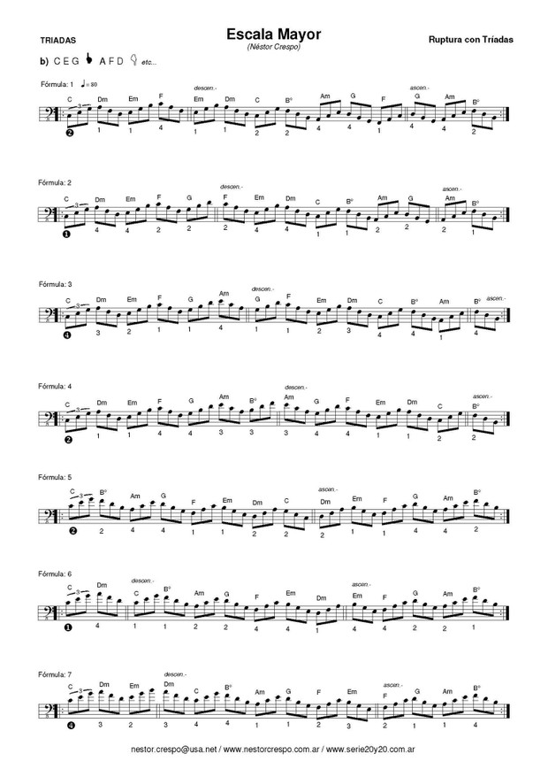 BAJO / Escala Mayor (Plan de técnica e improvisación)