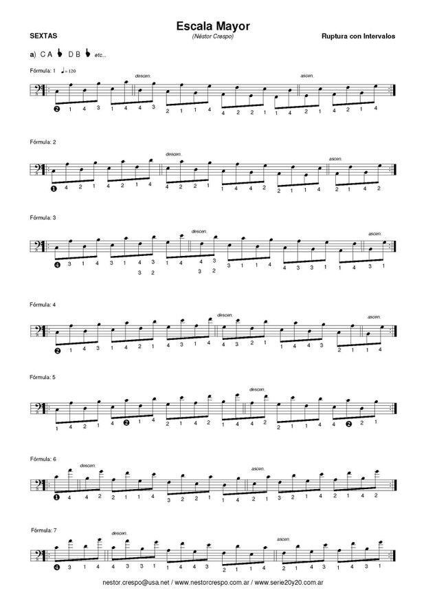 BAJO / Escala Mayor (Plan de técnica e improvisación)