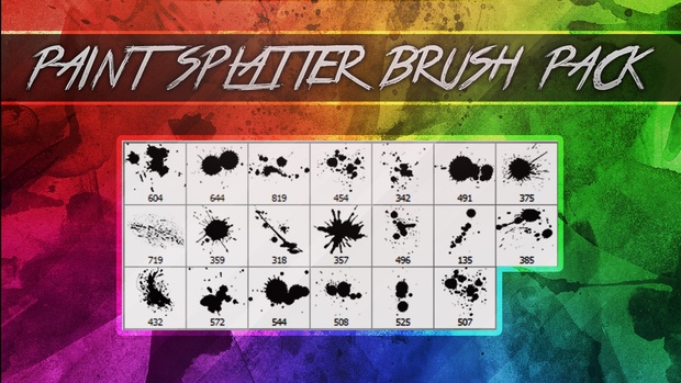 Paint Splatter Photoshop Brush Pack