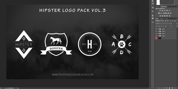 Free Hipster Logo Templates Vol.3